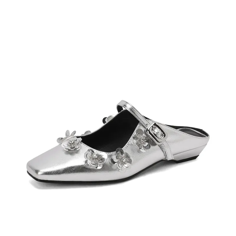 Schilling Abrasion Resistant Closed Toe Slippers Women's Silver-0
