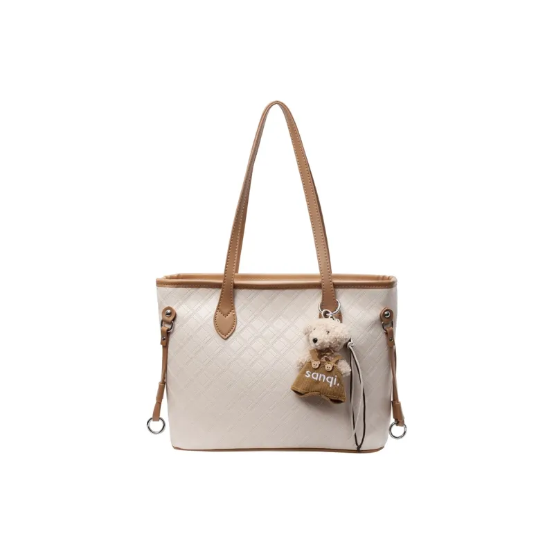 Yalu PU Tote Bag, Shoulder Bag Women's Pink & Black & Khaki & White & Pink-15