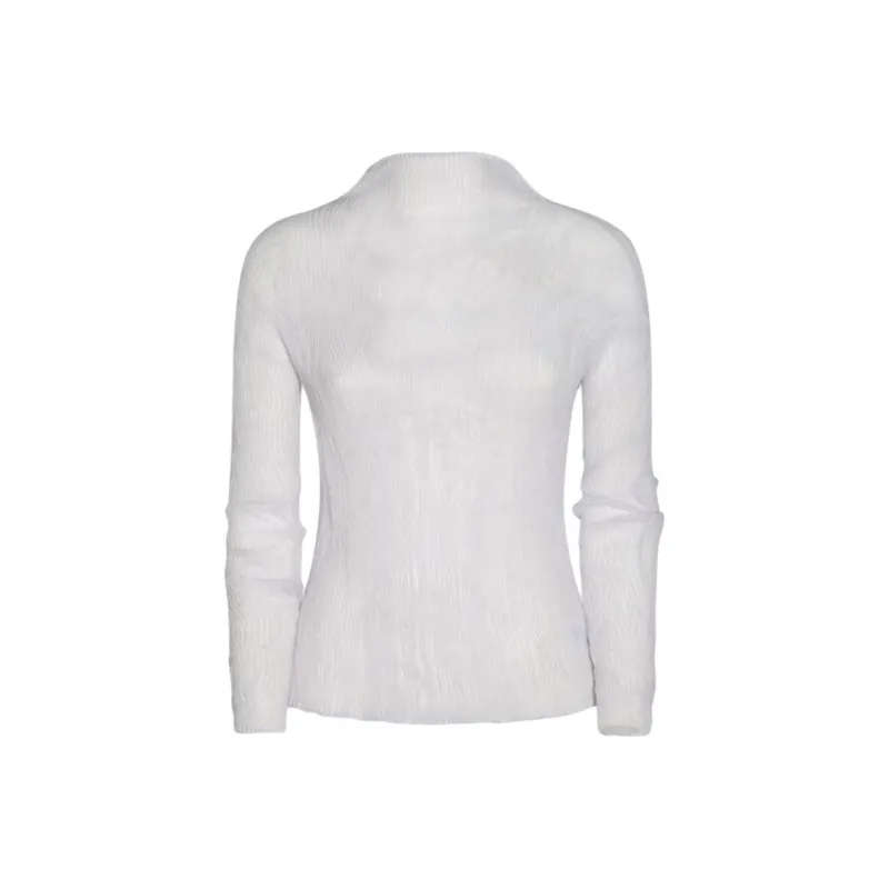 ISSEY MIYAKE Chiffon Twist Pleated Top-0