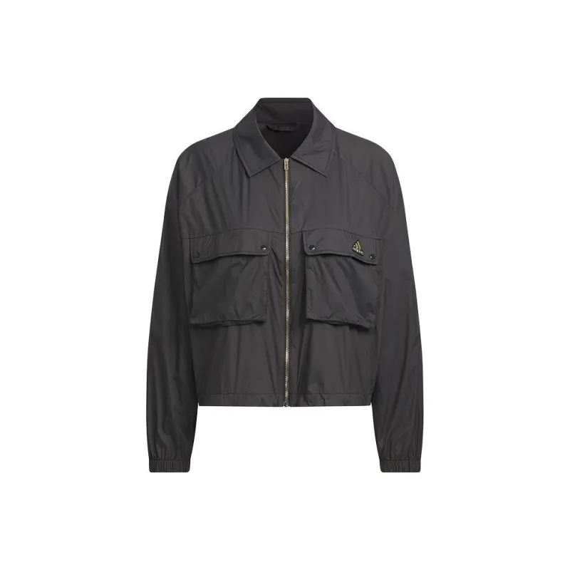 adidas Women'ss Collared Woven Training Jacket Black-0
