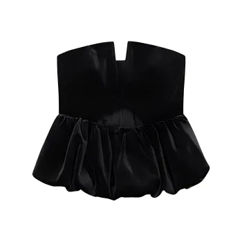 Self-portrait Strapless Top Women's Classic Black
