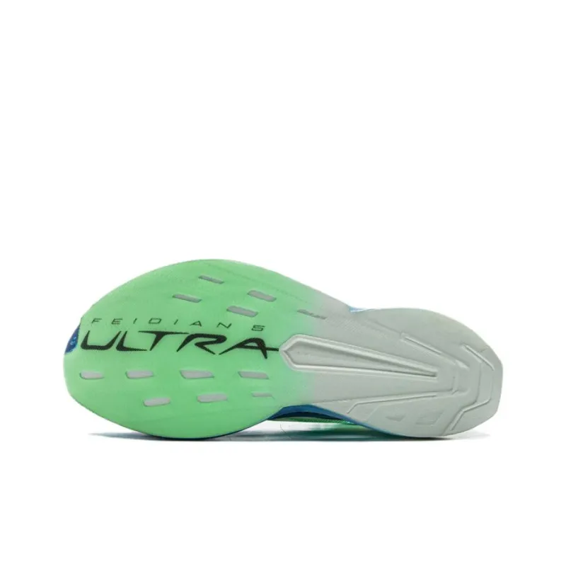 LiNing Feidian 5 ULTRA Cushioning, Slip Resistant, Rebound Low Top Running Shoes Unisex Green White Blue-4