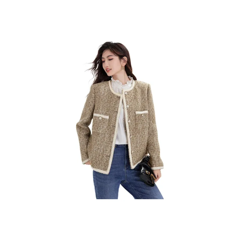 Hopeshow Jackets Coats Women's Hay Green-0
