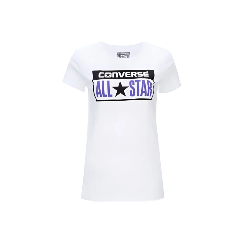Converse All Star Regular T Shirt Women's Snow White-0
