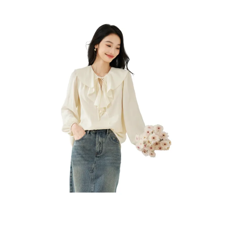 VIMLY Chiffon Shirts Women's-6