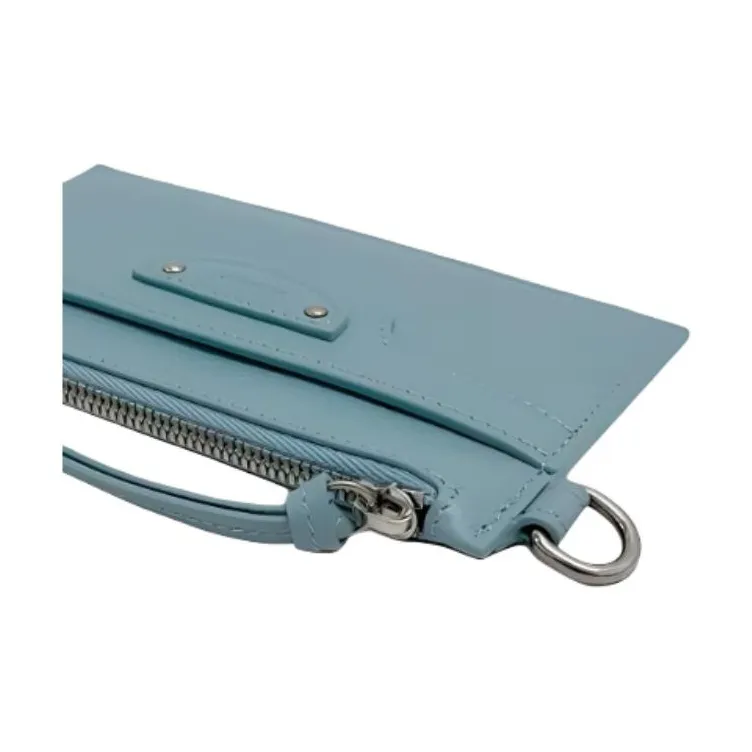 Balenciaga Neo Classic Cow Leather Key Ring Card Holder Women's Blue-3