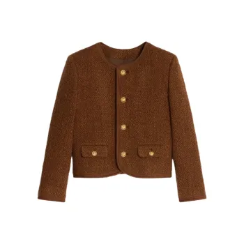 CELINE Chelsea Jacket In Mohair Wool Tweed