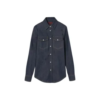 GUCCI SS25 Shirt Women's Dark Blue