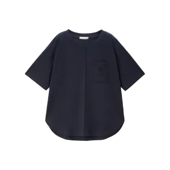 UNIQLO Drop Shoulder Sleeve T Shirt Women's Mood Indigo