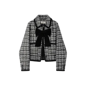 Cypress House Jackets & Coats Women's Black White Plaid