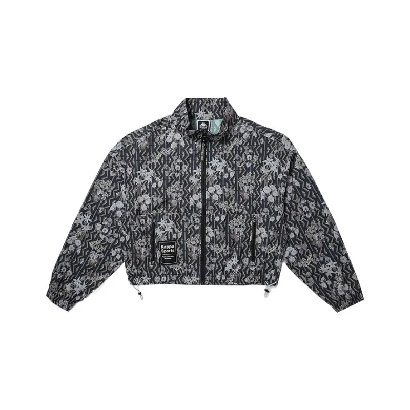 Kappa Jackets Women's Black All Over Print 990P-0