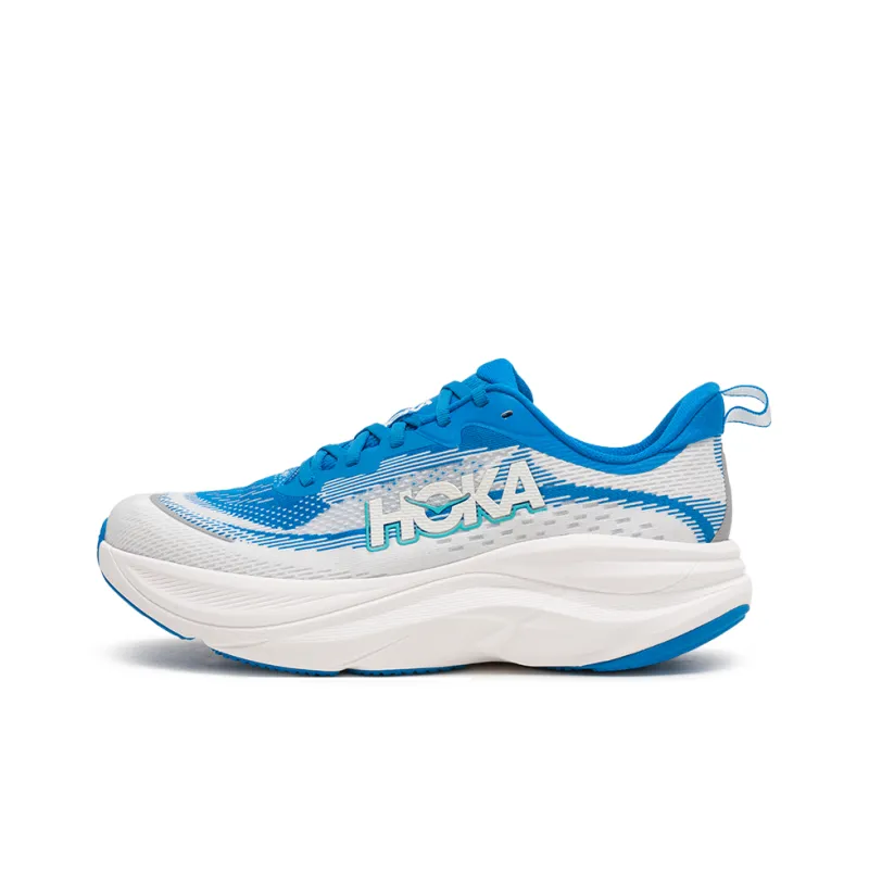 HOKA ONE ONE SKYFLOW Anti Slip Wear Resistant Low Top Casual Running Shoes Men's Blue White-0