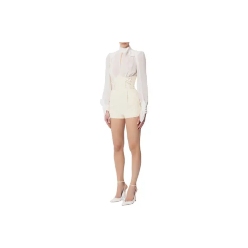 Elisabetta Franchi Panelled Criss cross Laces Playsuit
