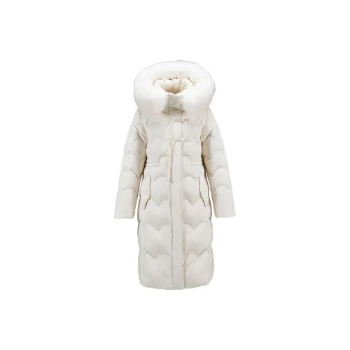 XIANGYING Down Jacket Women's Beige
