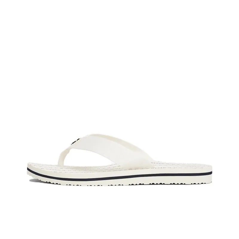 Tommy Hilfiger TH Monogram Flip Flops Women's Beige-0