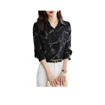 Korean Style Chiffon Shirts Women's