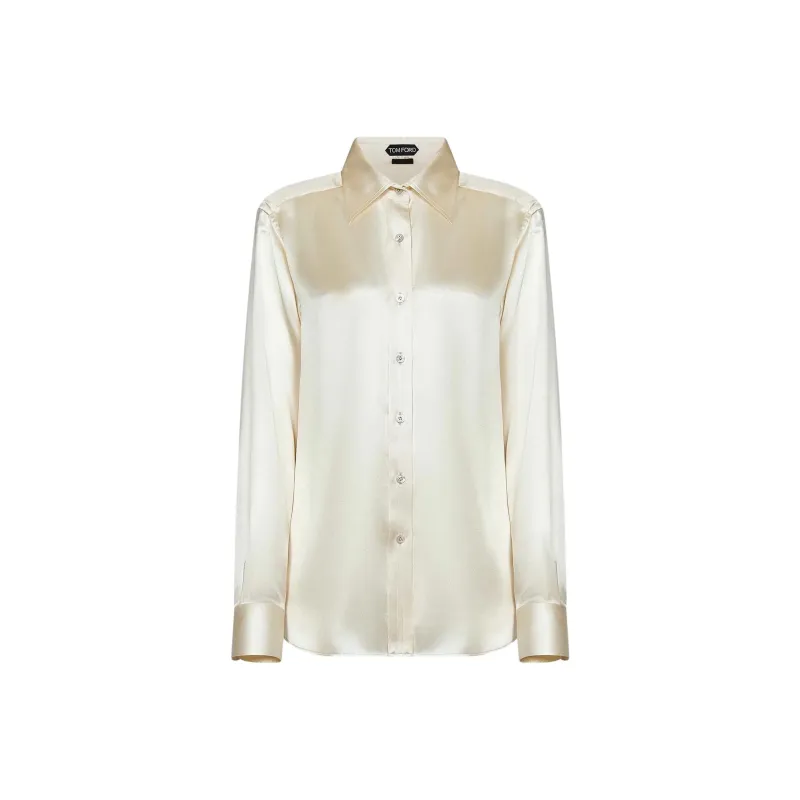TOM FORD Fluid Charmeuse Satin Shirt-0