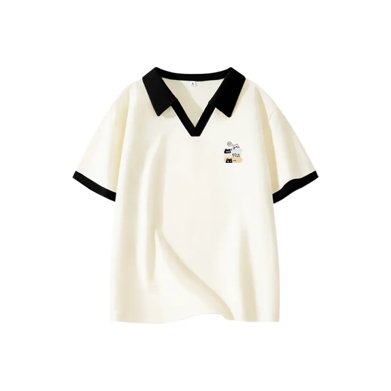 Cotton Polo Shirts Women's-3