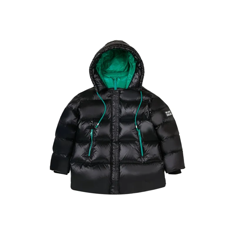 BLACK&COLOR Solid Color Detachable Hood Loose Fit Thickened Mid Length Down Jacket Women's-3