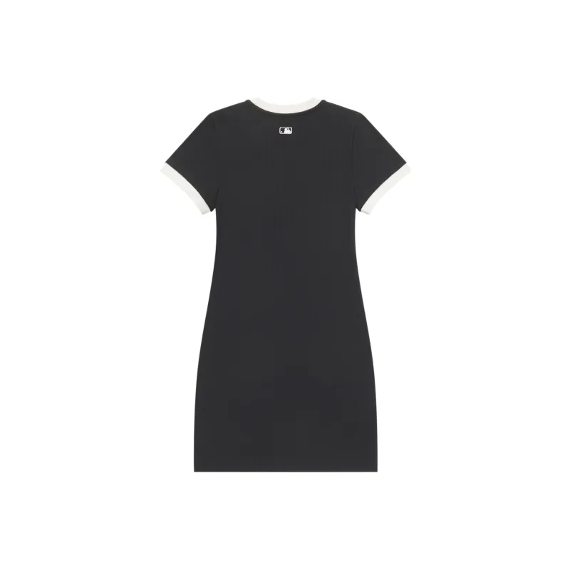 MLB New York Yankees Basic Collection SS25 Short Sleeved Dress Women's Black-1