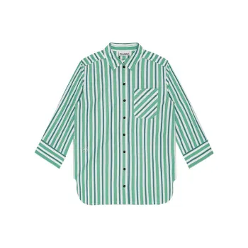 GANNI Striped Oversized Shirt