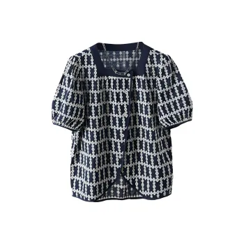 TOUCH Shirt Women's Navy Blue Base Multicolor