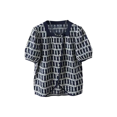 TOUCH Shirt Women's Navy Blue Base Multicolor