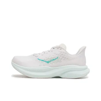 HOKA ONE ONE MACH 6 Anti Slip Wear Resistant Low Top Training Running Shoes Women's White Blue