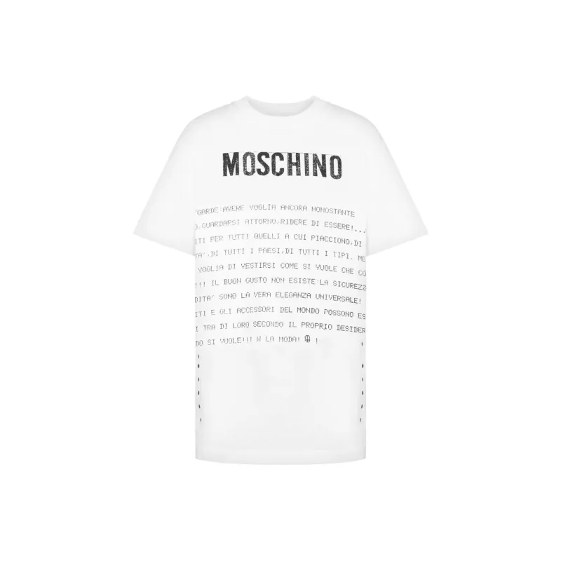 MOSCHINO Text Printed Crewneck T Shirt-0