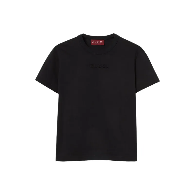 GUCCI 3d logo Cotton T shirt-0