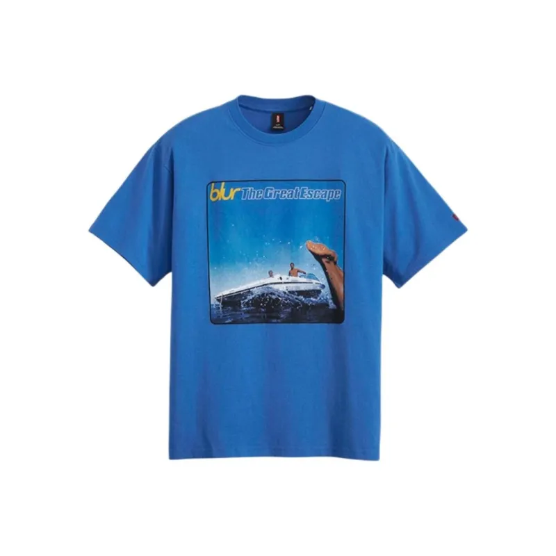 Levi's Blur Collaboration T Shirt Unisex Blue-0