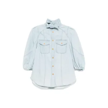 Zimmermann Acacia Denim Lantern Blouse