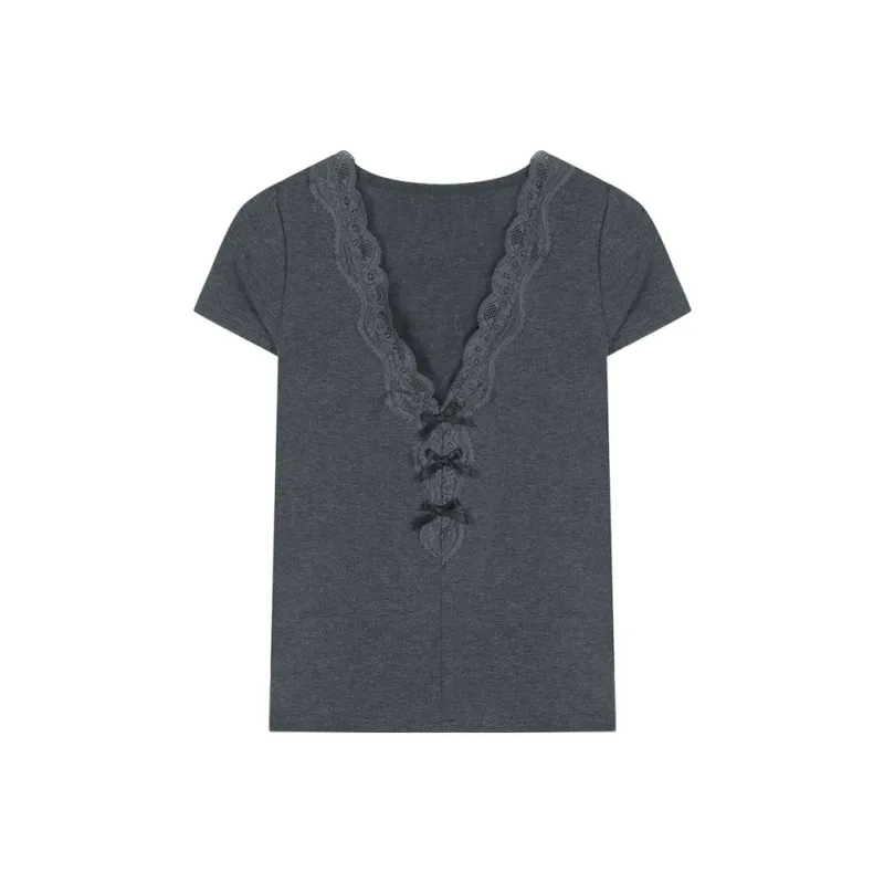 HEISU T Shirt Women's Dark Gray-0
