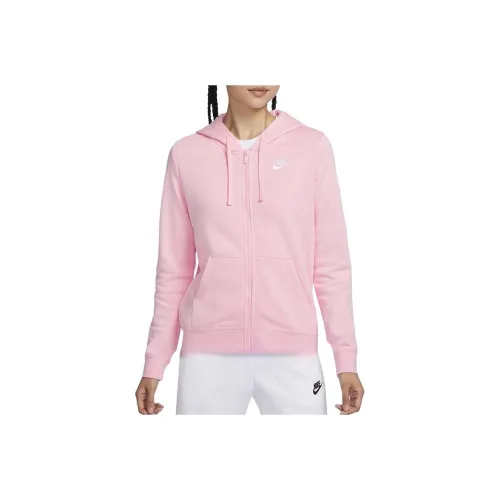 Nike Sportswear Club Fleece Women's Full Zip Hoodie Pink