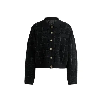 HUGO BOSS Tweed Cropped Jacket