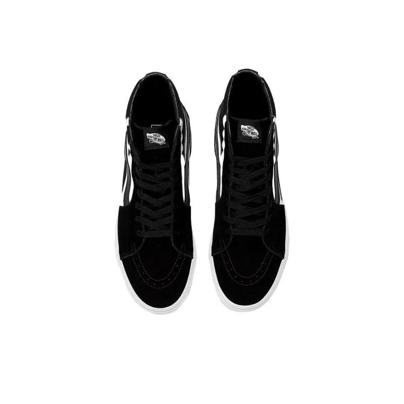 Vans Sk8 Hi Anti Slip Wear Resistant Mid Top Skateboard Shoes Men's Black-3