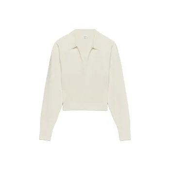 ARITZIA Wilfred Ginny Polo Sweater Polo Shirt Women's Heather Light Oatmeal/Stonecrop Oat