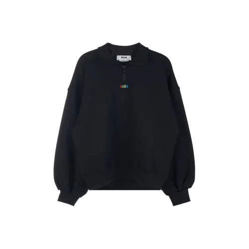 MSGM 블랙 여성 맨투맨