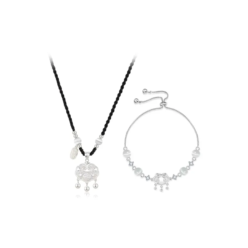 Inkopper Glass Cat Eye Necklaces Women's-0