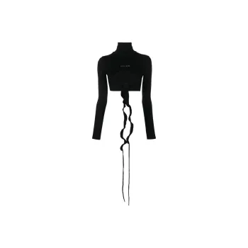 Ottolinger Logo-lettering Roll-neck Cropped Blouse