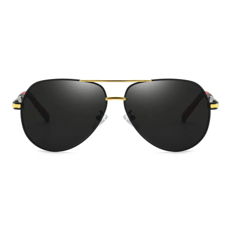 Thunder Pailong Alloy PC Aviator Sunglasses Men's Black, Silver, Gold-0