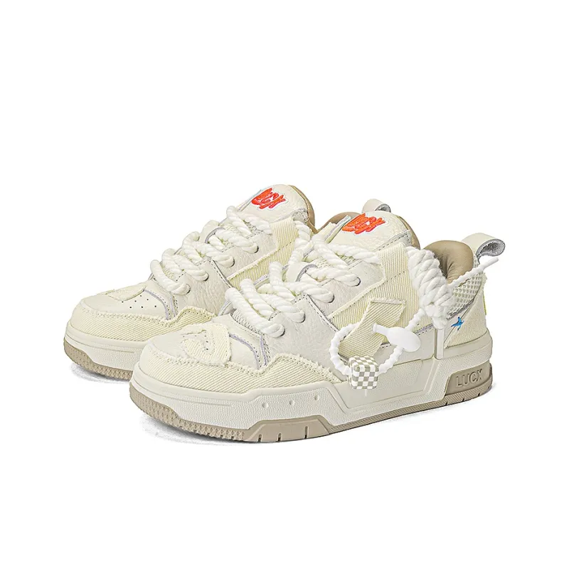 LUCX Cushioned Slip Resistant Abrasion Resistant Low Top Chunky Sneakers Unisex-44