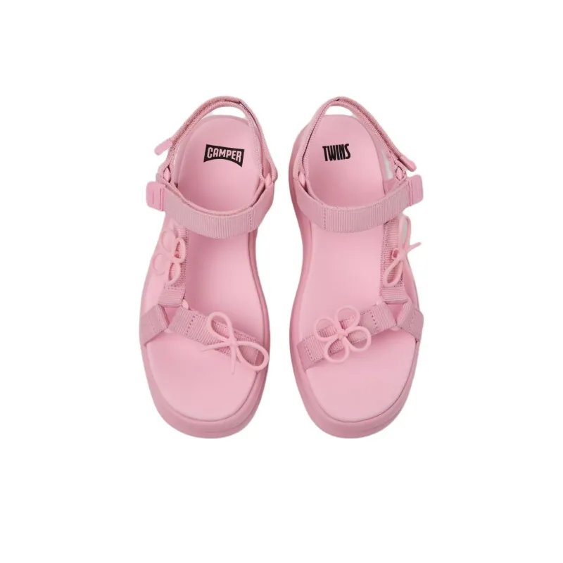 CAMPER Twins One Strap Sandals 5.1cm Women's Pink-3