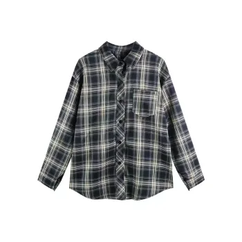 Ning Cai Yuer Shirt Women's Navy Blue