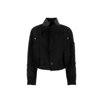 Sacai Suiting X Nylon Twill Jacket 'Black'