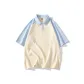 Beige Apricot/Light Blue