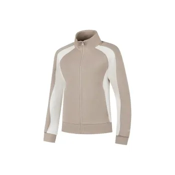 QIAODAN Sports Life Collection Jackets & Coats Women's Chestnut Gray/Calamine White