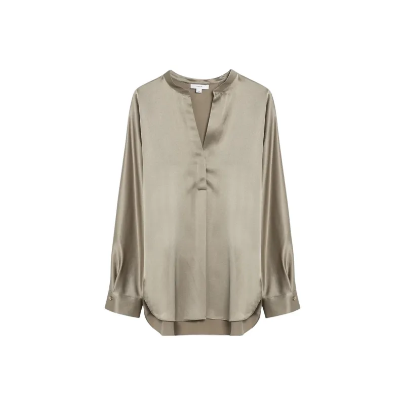 VINCE Silk V neck Blouse-0