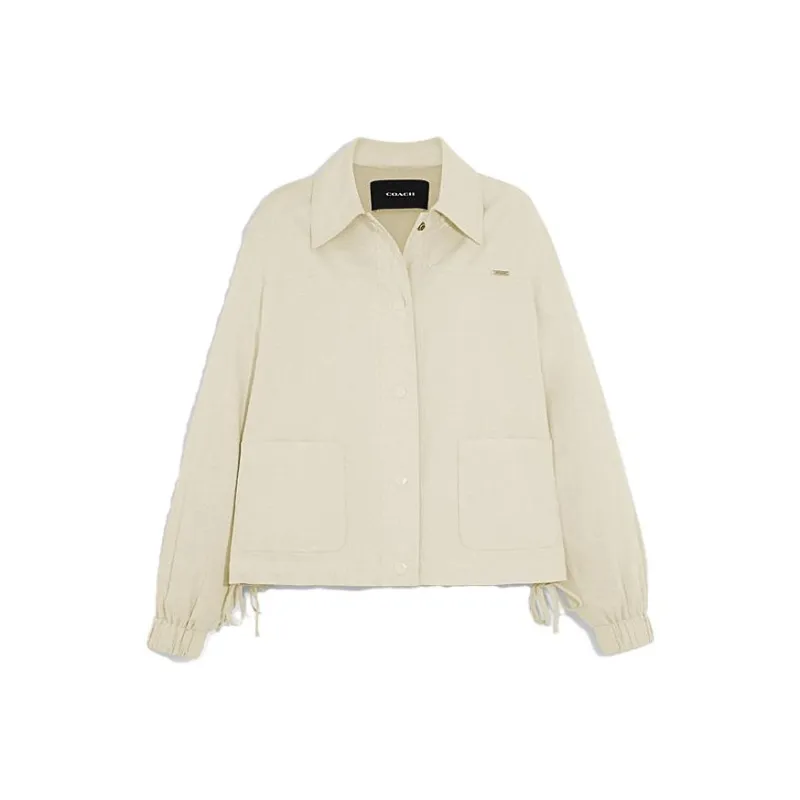 COACH SS23 Jackets Coats Women's Ivory White-0