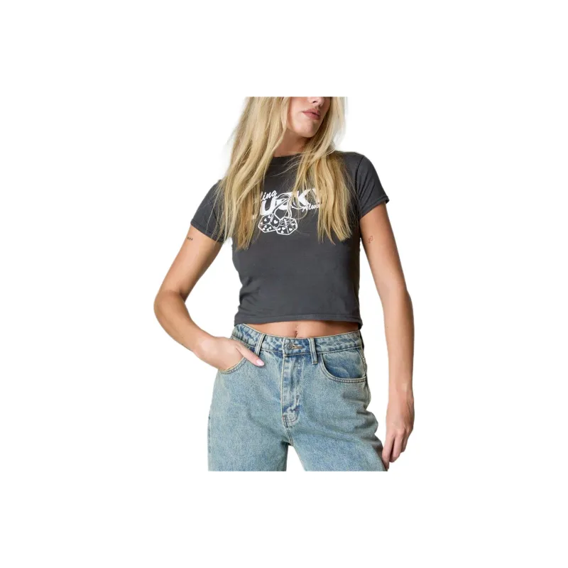 NASTY GAL T-Shirt Women's Charcoal Gray-0